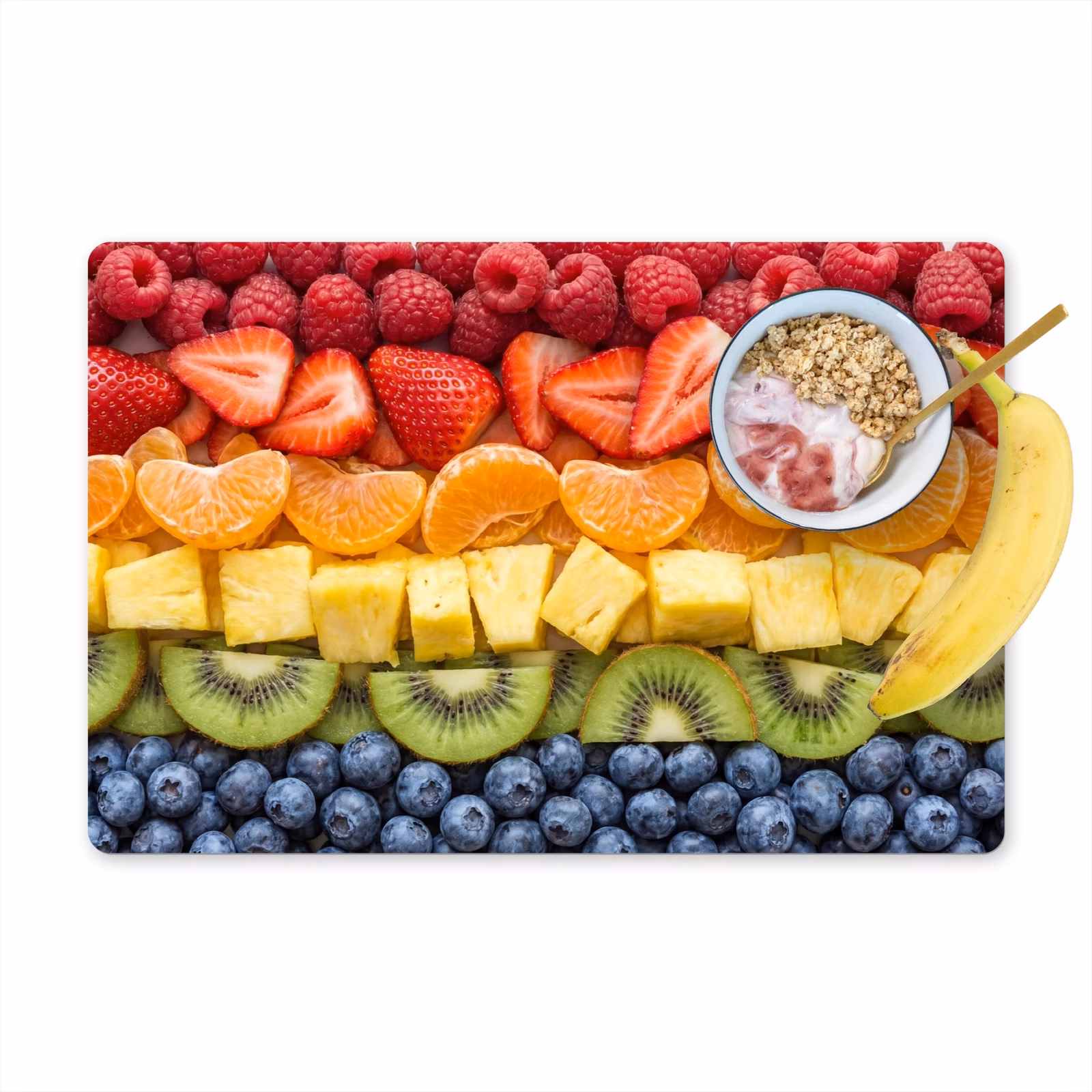 Salvamantel – 6 piezas - Fruta - Arcoíris - Saludable - Colorido — 1