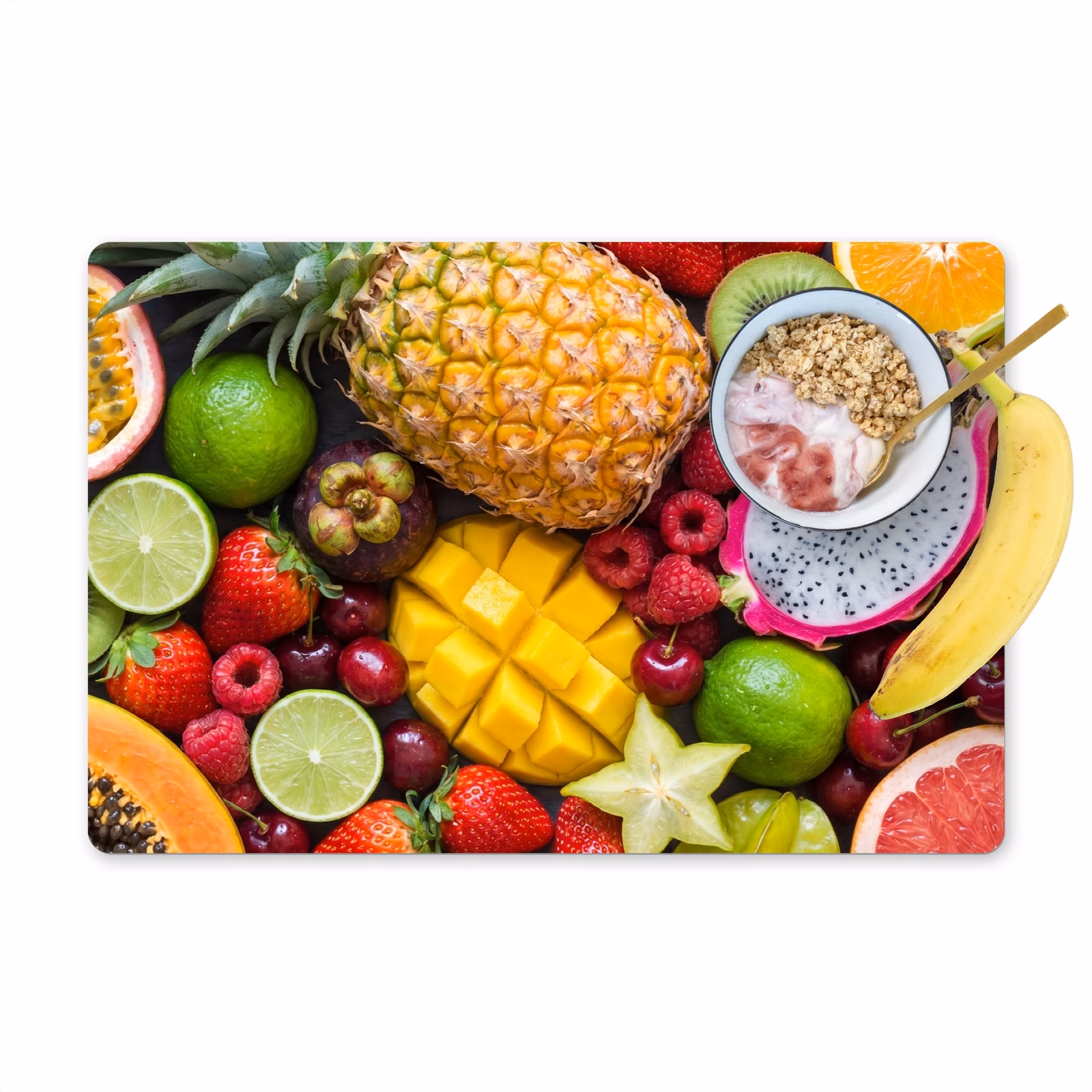 Salvamantel – 6 piezas - Fruta - Surtido - Fresca - Saludable - Colorida — 1