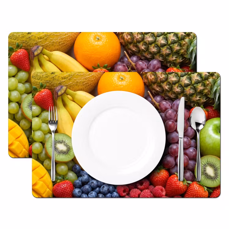 Salvamantel – 6 piezas - Comida - Fruta - Fresca - Colorida - Nutrición — 2