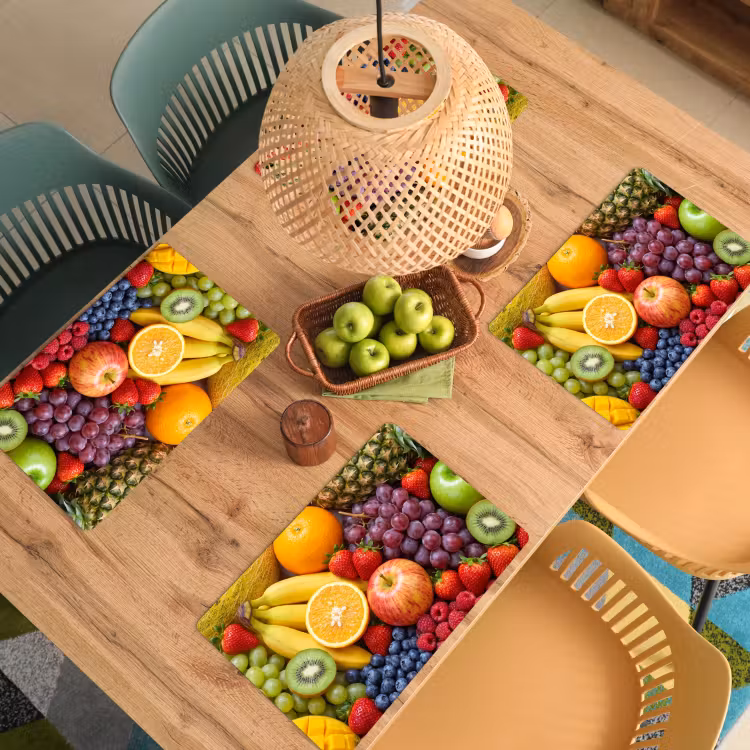 Salvamantel – 6 piezas - Comida - Fruta - Fresca - Colorida - Nutrición — 3
