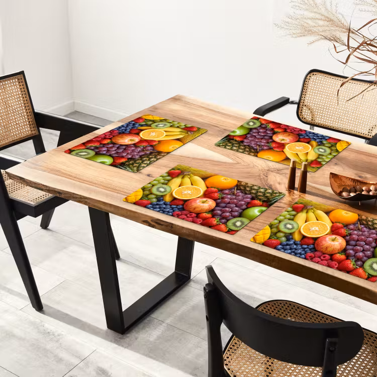 Salvamantel – 6 piezas - Comida - Fruta - Fresca - Colorida - Nutrición — 4