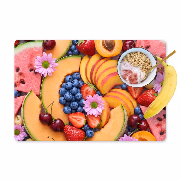 Salvamantel – 6 piezas - Comida - Fruta - Verano - Colorido — 1