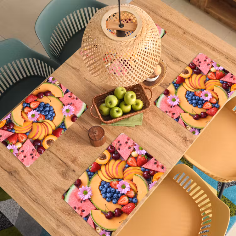 Salvamantel – 6 piezas - Comida - Fruta - Verano - Colorido — 3