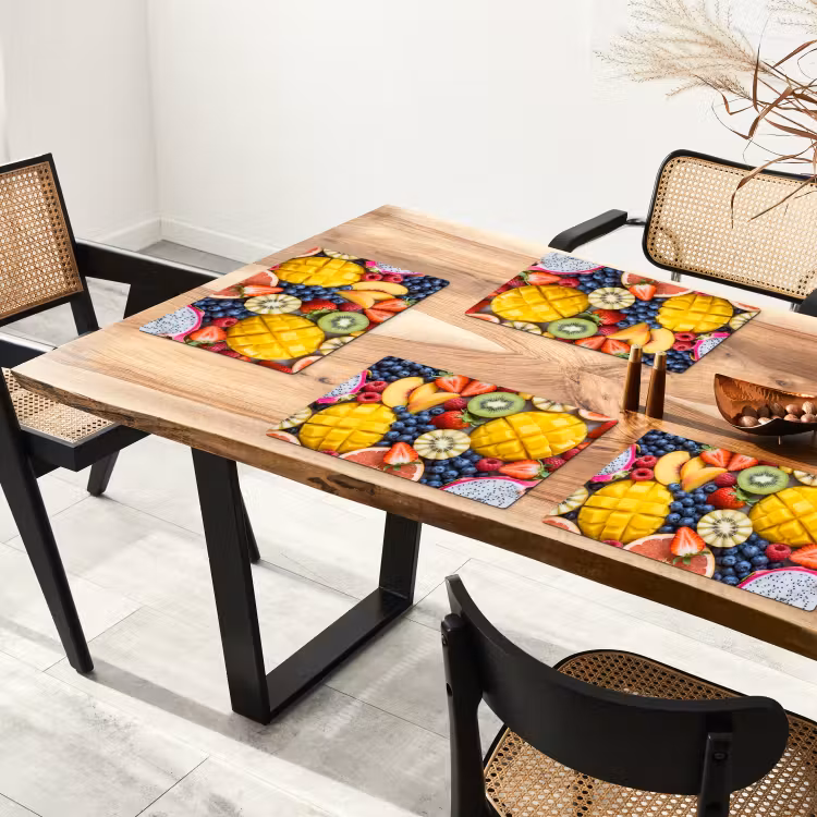 Salvamantel – 6 piezas - Fruta - Cortada - Colorida - Comida - Saludable — 4