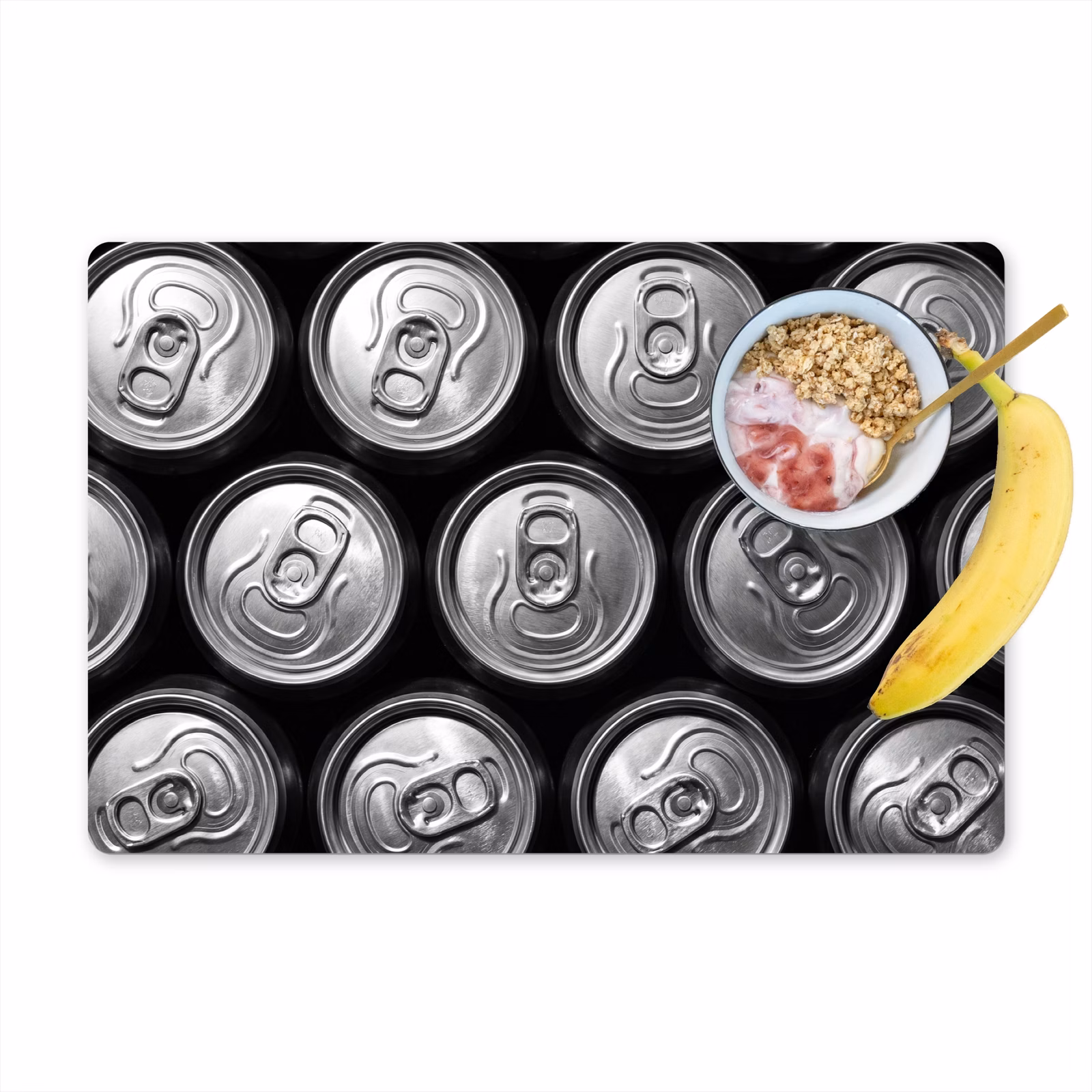 Salvamantel – 6 piezas - Latas - Aluminio - Estampado - Industrial - Plata — 1