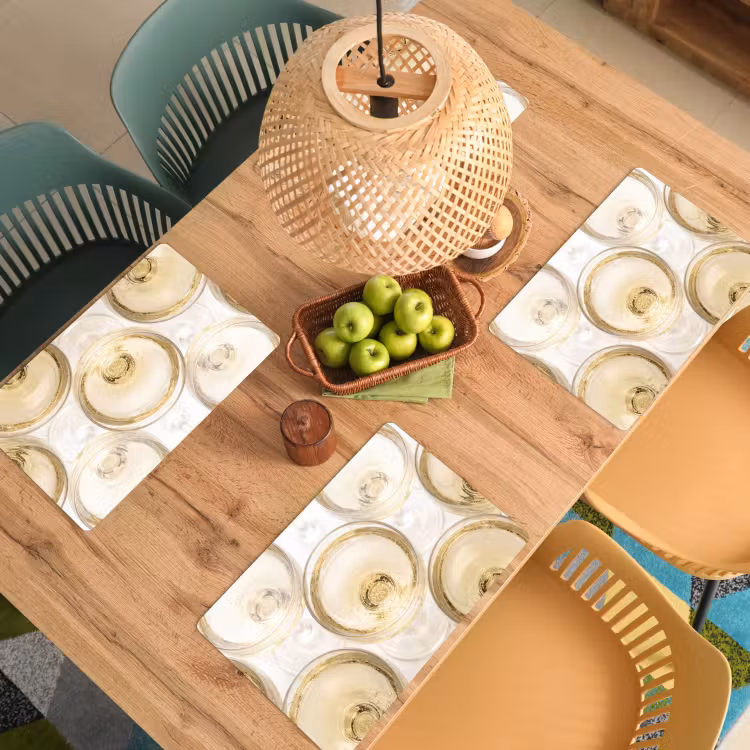 Salvamantel – 6 piezas - Bebidas - Vasos - Fiesta - Oro — 3