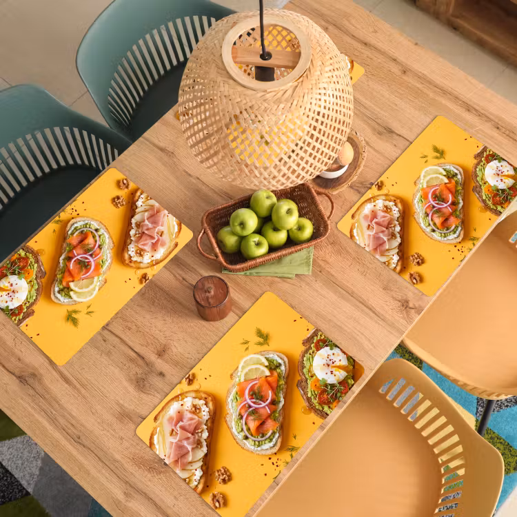 Salvamantel – 6 piezas - Comida - Pan - Desayuno - Moderno - Colorido — 3
