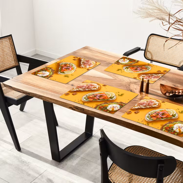Salvamantel – 6 piezas - Comida - Pan - Desayuno - Moderno - Colorido — 4