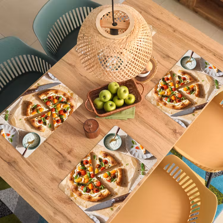 Salvamantel – 6 piezas - Comida - Tomates - Albahaca - Comida - Fresco — 3
