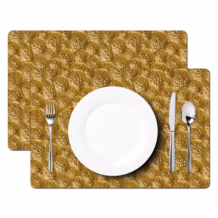 Salvamantel – 6 piezas - Martillado - Mosaico - Antigüedades - Oro — 2