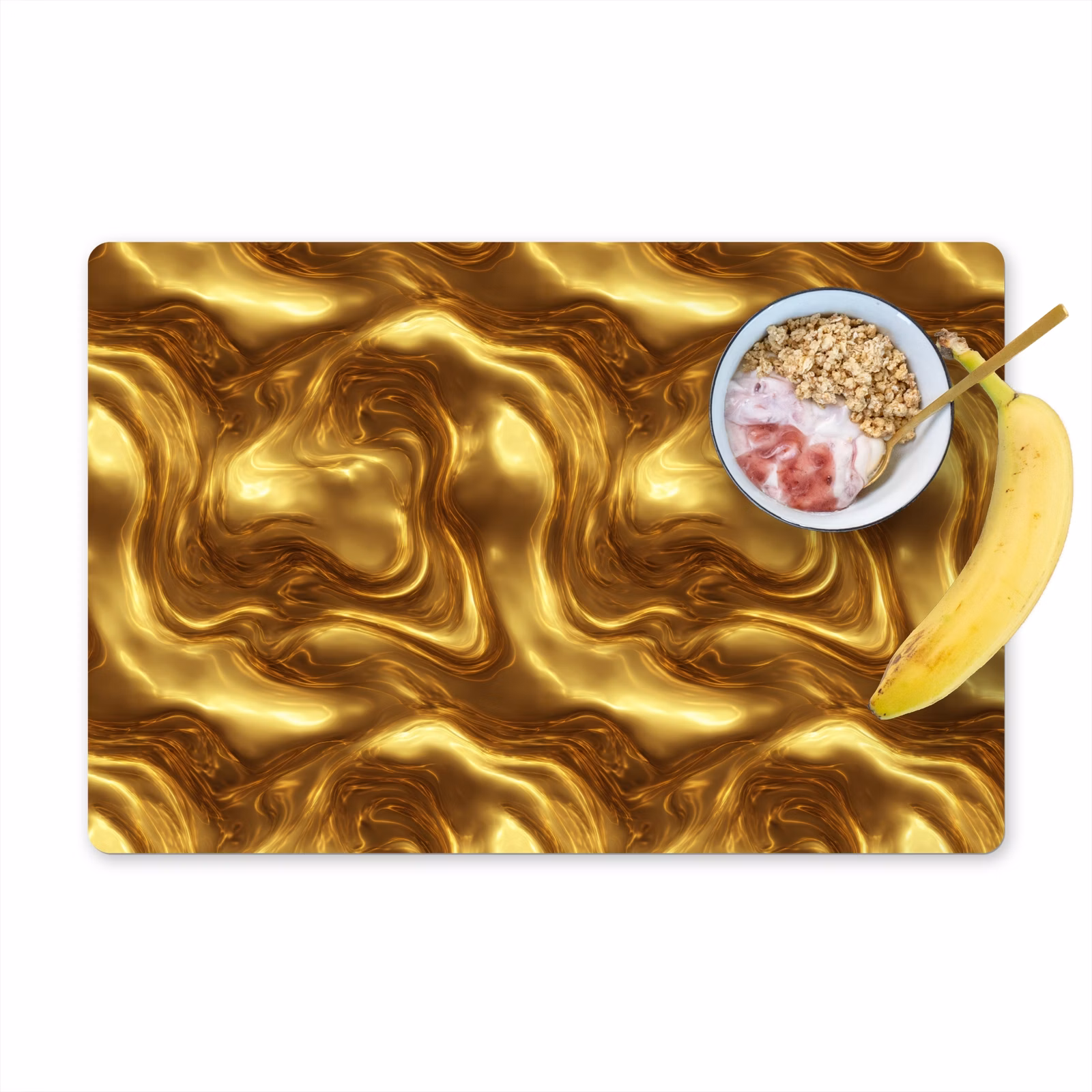 Salvamantel – 6 piezas - Textura - Líquido - Orgánico - Dorado — 1