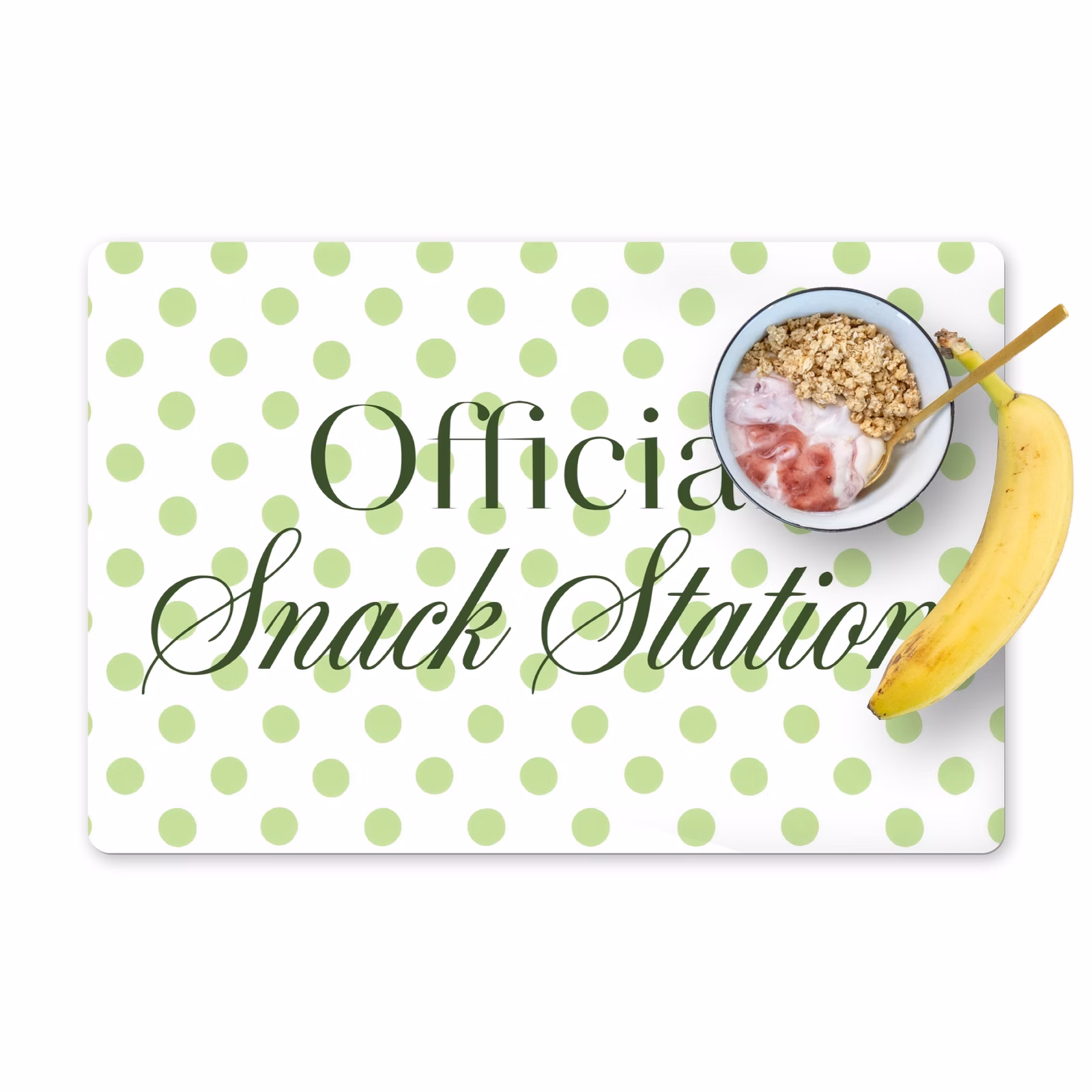 Salvamantel – 6 piezas - Snack Station - Verde - Lunares — 1
