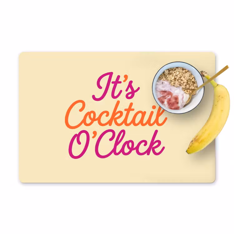 Salvamantel – 6 piezas - Cocktail O'Clock - Amarillo - Retro — 1