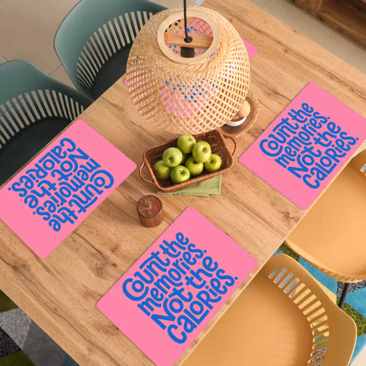 Salvamantel – 6 piezas - Recuerdos - Rosa - Azul - Cita — 3