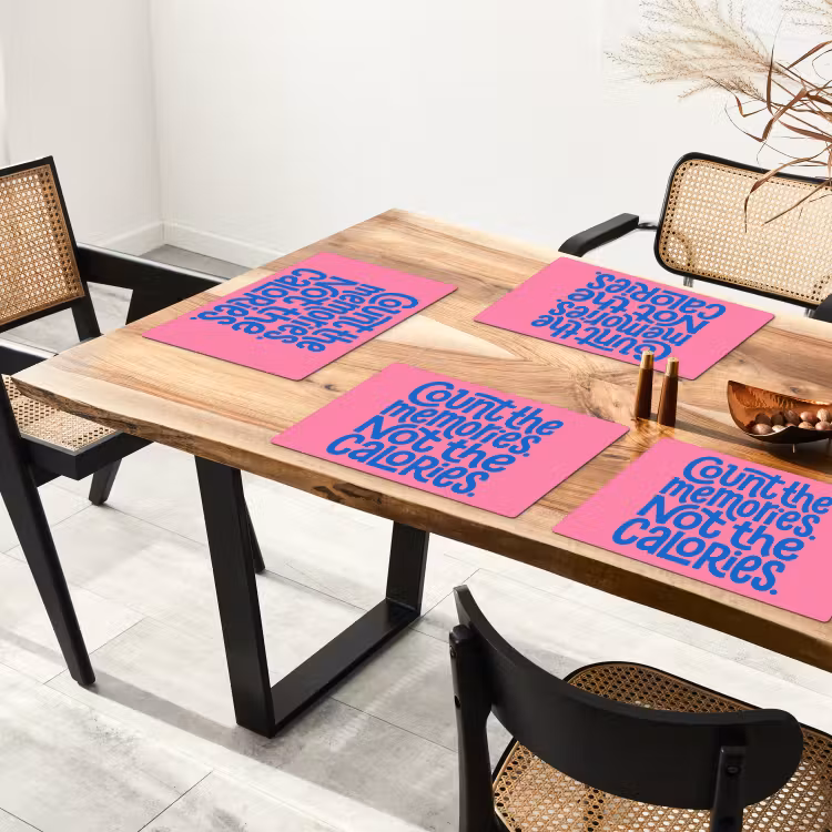 Salvamantel – 6 piezas - Recuerdos - Rosa - Azul - Cita — 4