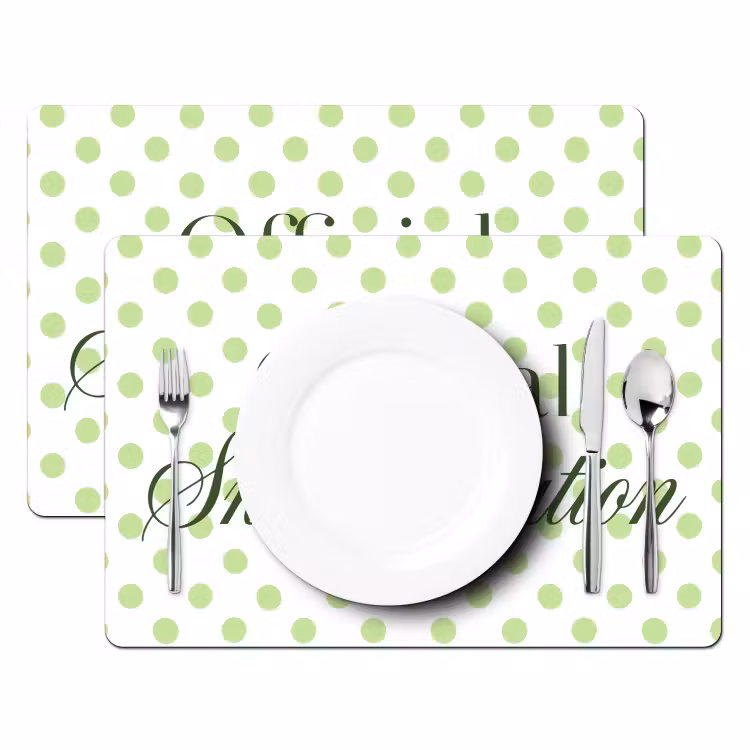 Salvamantel – 6 piezas - Snack Station - Verde - Lunares — 2
