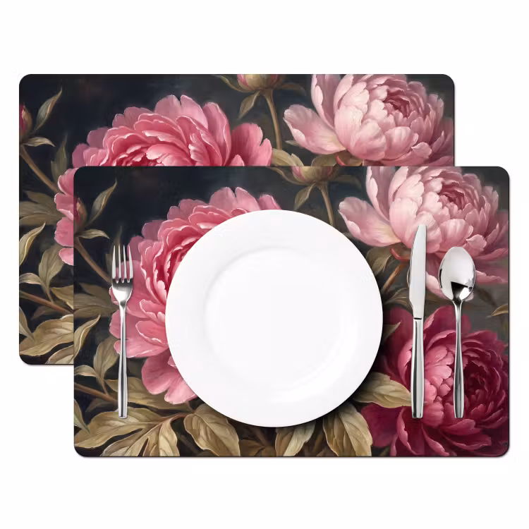 Salvamantel – 6 piezas - Flores - Rosa - Clásico - Naturaleza — 2