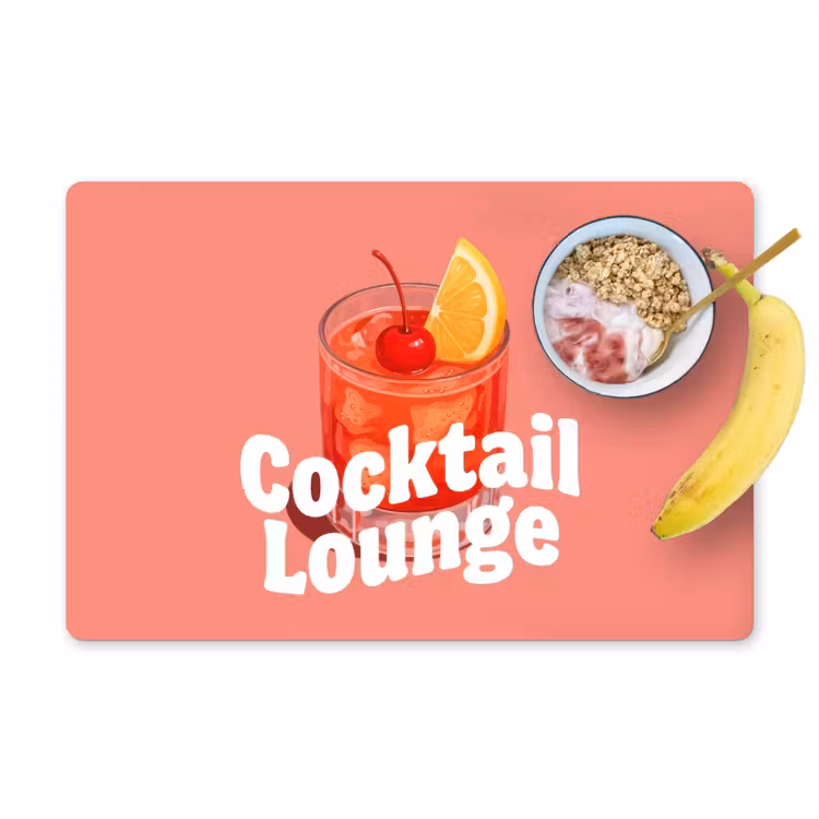 Salvamantel – 6 piezas - Cocktail Lounge - Vaso - Coral — 1