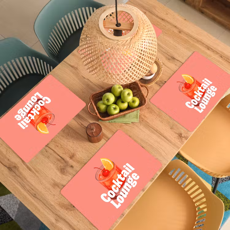 Salvamantel – 6 piezas - Cocktail Lounge - Vaso - Coral — 3