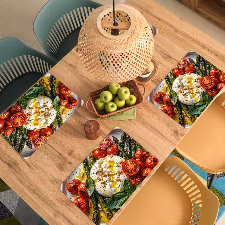 Salvamantel – 6 piezas - Comida - Verduras - Queso - Moderno - Fresco — 3