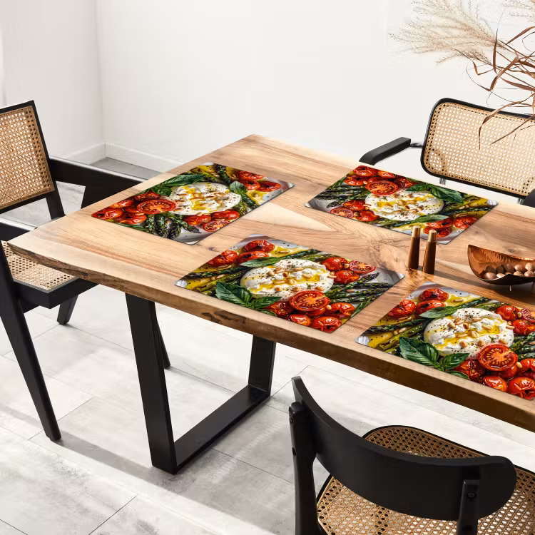 Salvamantel – 6 piezas - Comida - Verduras - Queso - Moderno - Fresco — 4