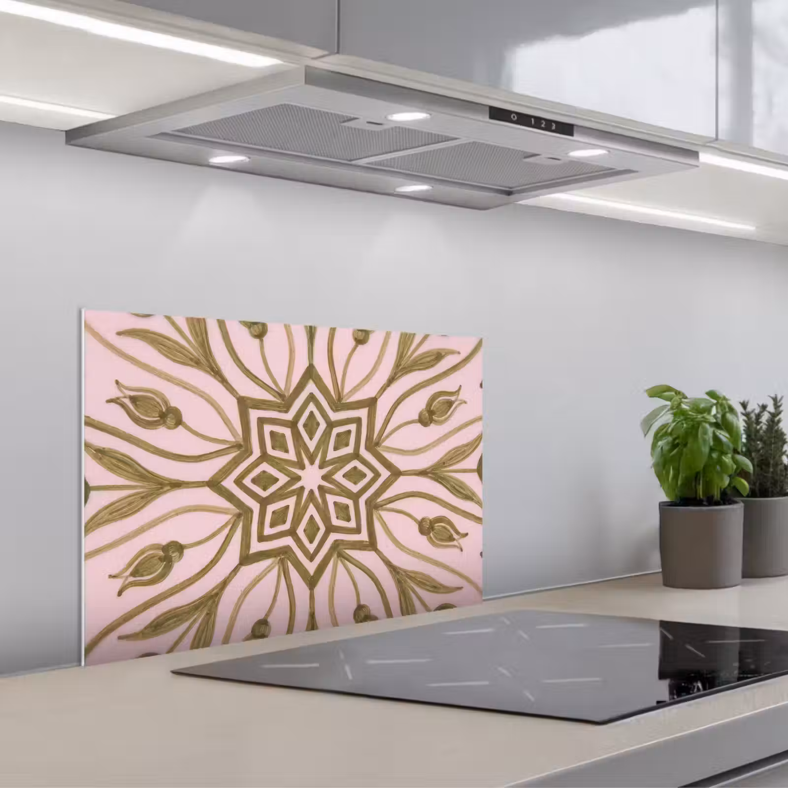 Salpicaderos de cocina - Patrón - Mandala - Decoración - Abstracto - Verde — 1
