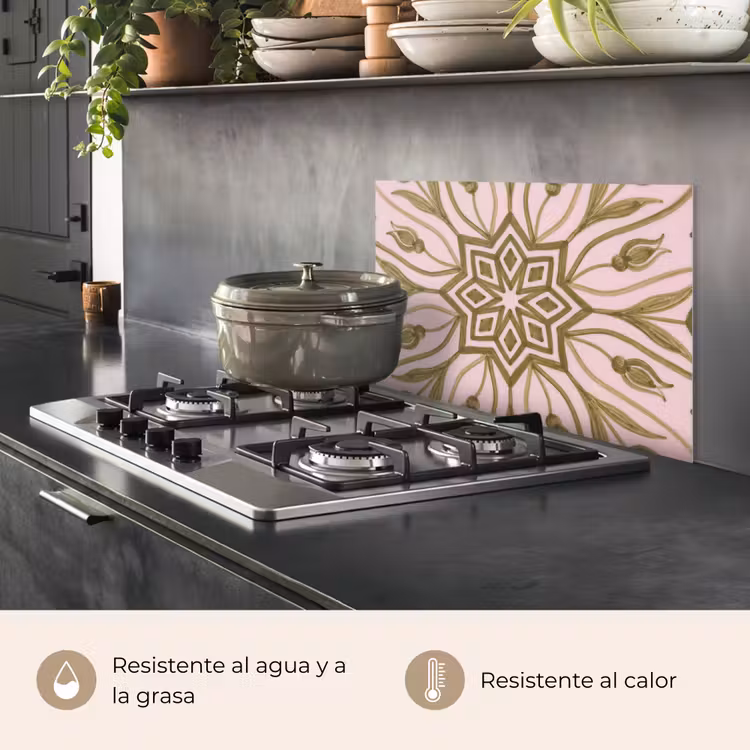 Salpicaderos de cocina - Patrón - Mandala - Decoración - Abstracto - Verde — 2
