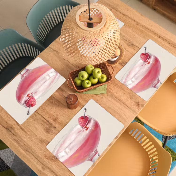 Salvamantel – 6 piezas - Cóctel - Frambuesa - Bebida - Moderno - Rosa — 3