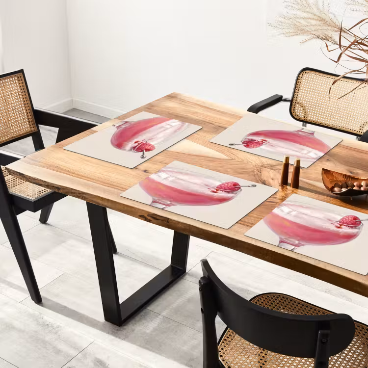 Salvamantel – 6 piezas - Cóctel - Frambuesa - Bebida - Moderno - Rosa — 4