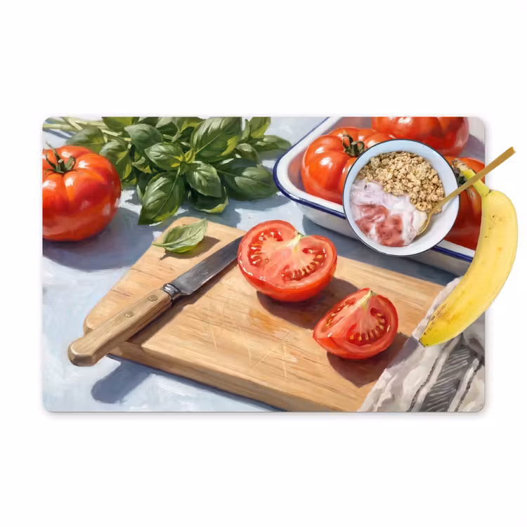 Salvamantel – 6 piezas - Comida - Cocina - Ingredientes - Naturaleza muerta - Rojo — 1