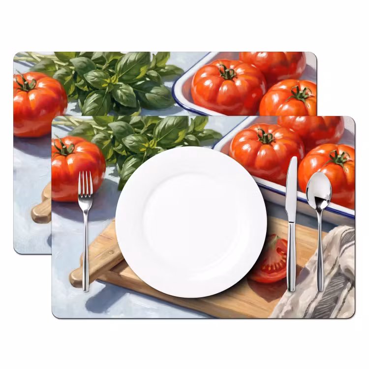 Salvamantel – 6 piezas - Comida - Cocina - Ingredientes - Naturaleza muerta - Rojo — 2