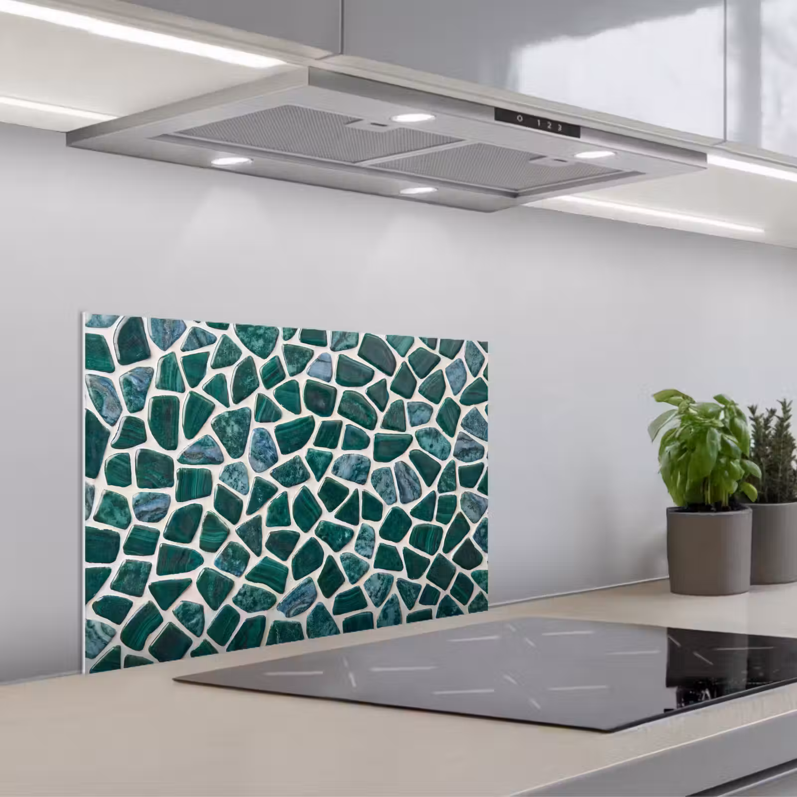 Salpicaderos de cocina - Textura - Piedra - Verde - Abstracto - Estampado — 1