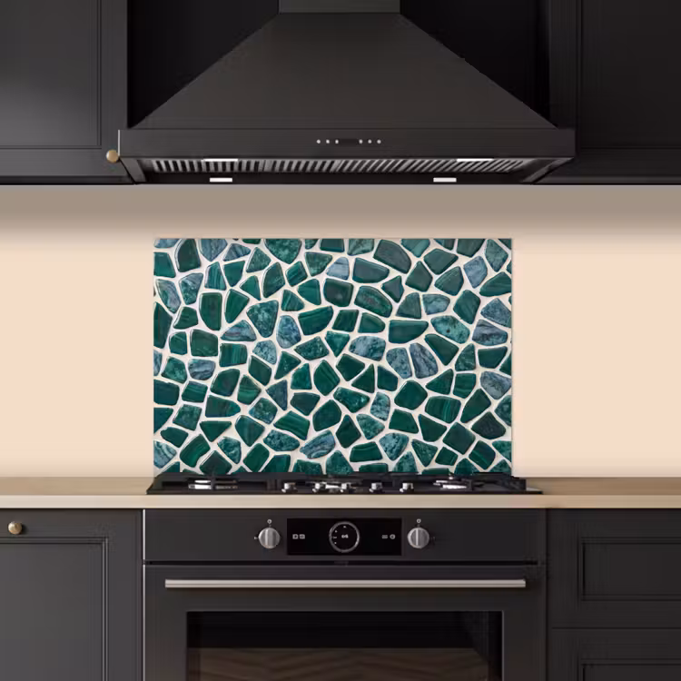 Salpicaderos de cocina - Textura - Piedra - Verde - Abstracto - Estampado — 5