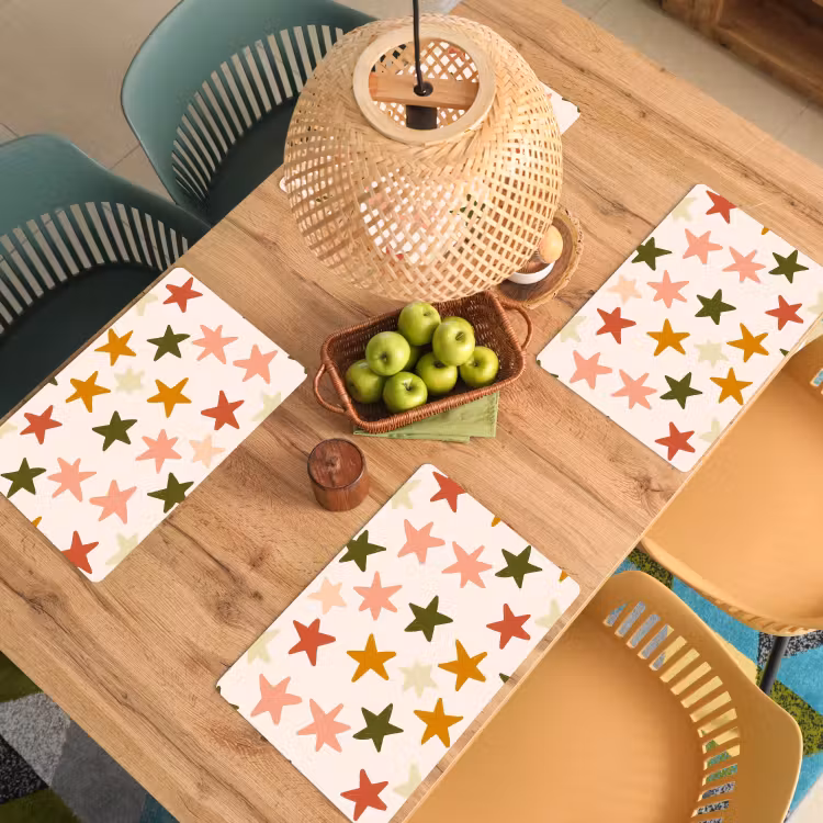 Salvamantel – 6 piezas - Estrellas - Patrón - Colorido — 3