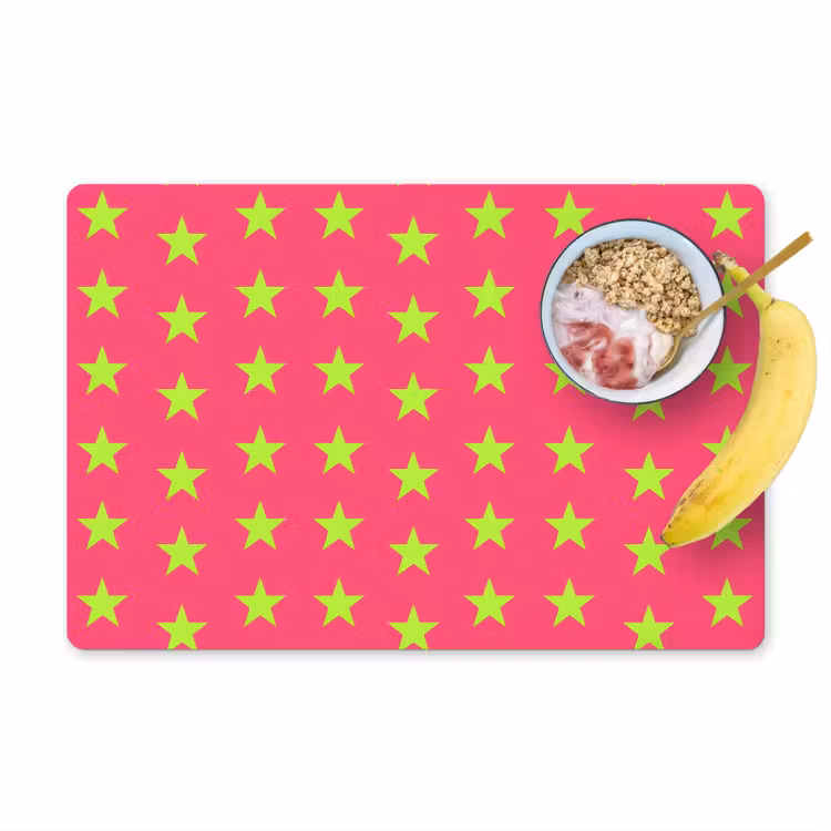 Salvamantel – 6 piezas - Estrellas - Patrón - Rosa — 1