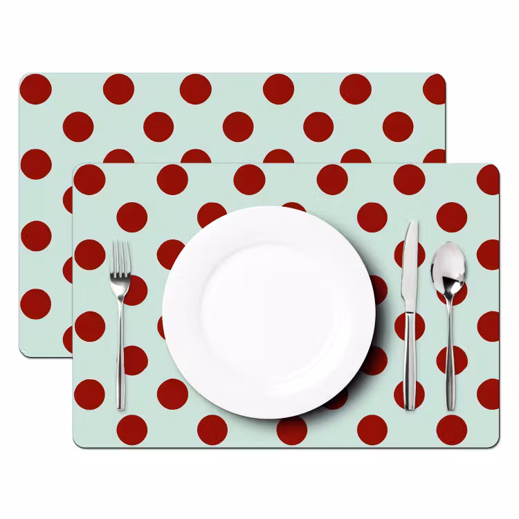 Salvamantel – 6 piezas - Lunares - Rojo — 2