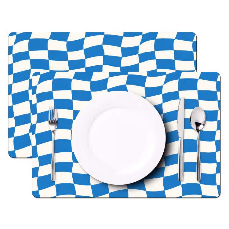 Salvamantel – 6 piezas - Ondulado - Patrón - Azul — 2