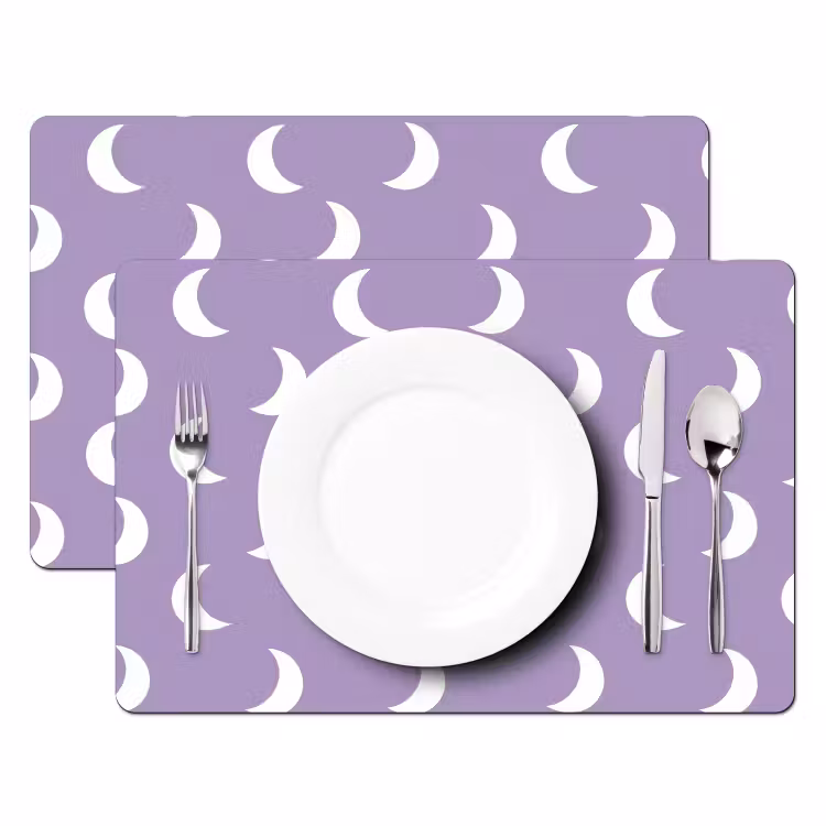 Salvamantel – 6 piezas - Crin - Patrón - Morado — 2