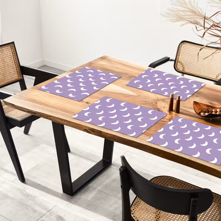 Salvamantel – 6 piezas - Crin - Patrón - Morado — 4