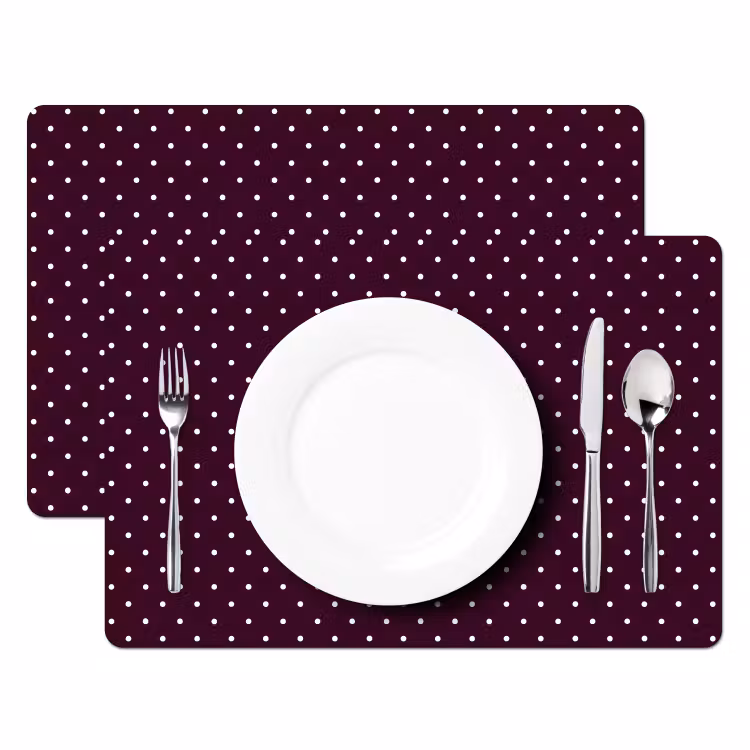 Salvamantel – 6 piezas - Lunares - Moderno - Morado — 2