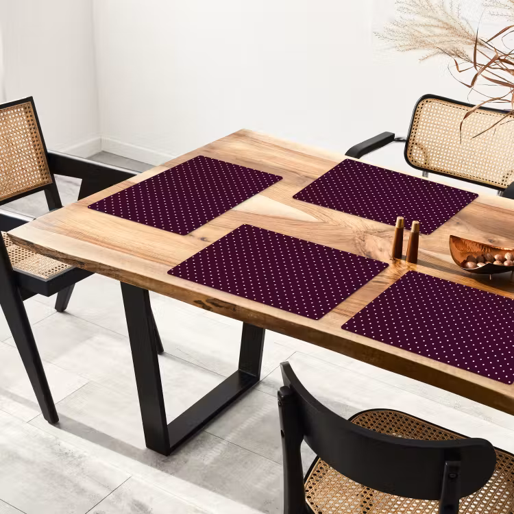 Salvamantel – 6 piezas - Lunares - Moderno - Morado — 4