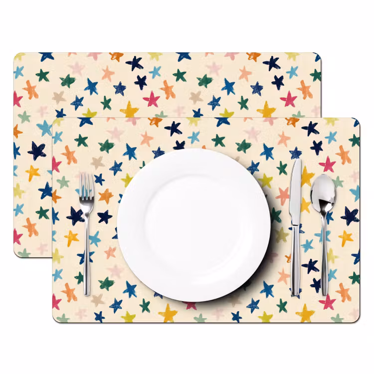 Salvamantel – 6 piezas - Patrón - Estrellas - Colorido — 2