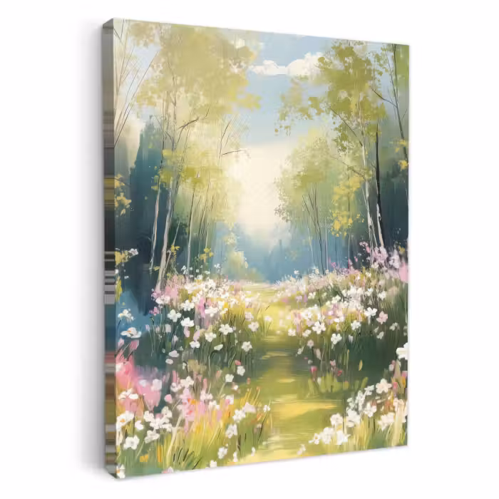 Lienzos decorativos - Bosque - Estilo de pintura - Colorido
