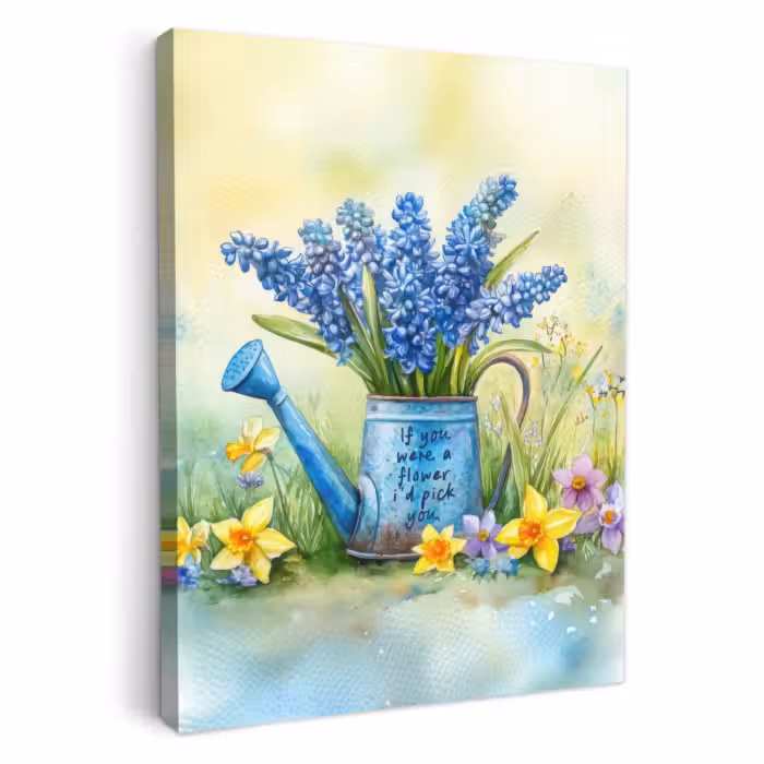 Lienzos decorativos - Flores de lavanda - Cita - Regadera