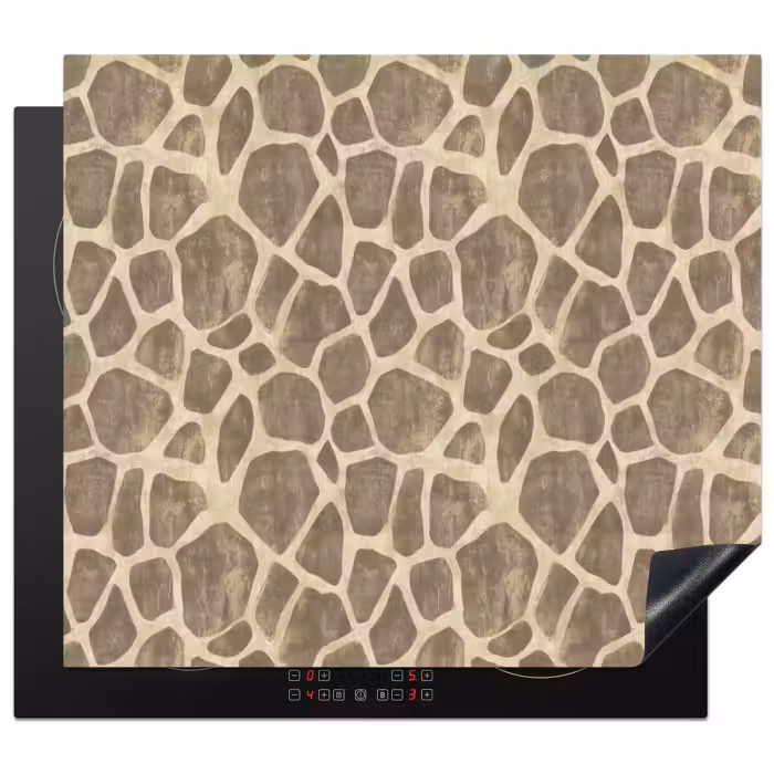 Protector de inducción - Jirafa - Estampado - Beige - Marrón