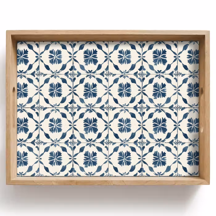 Bandeja - Gráfico - Azulejos - Azul