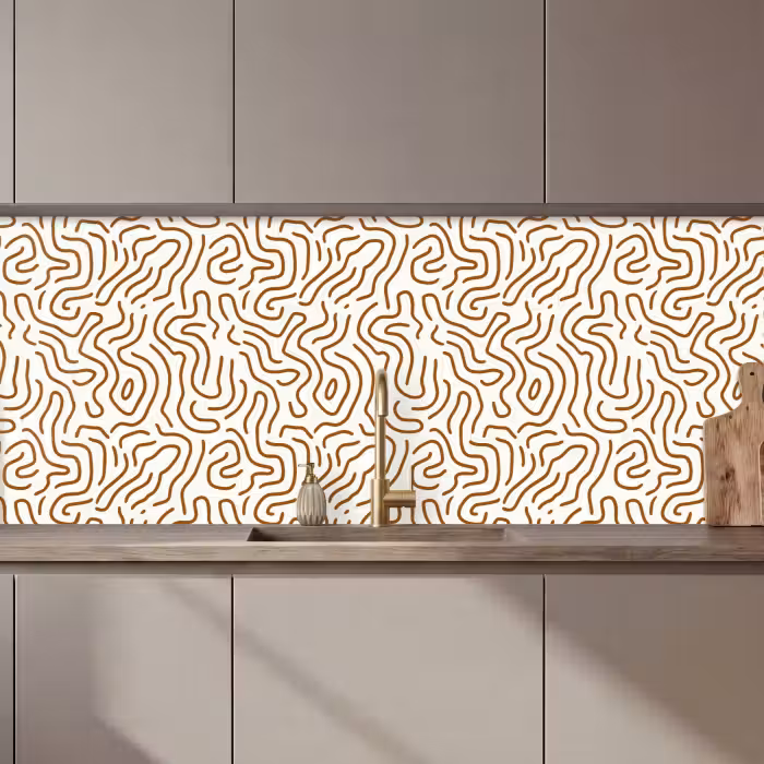 Revestimiento cocina - Minimalista - Estampado - Terracota