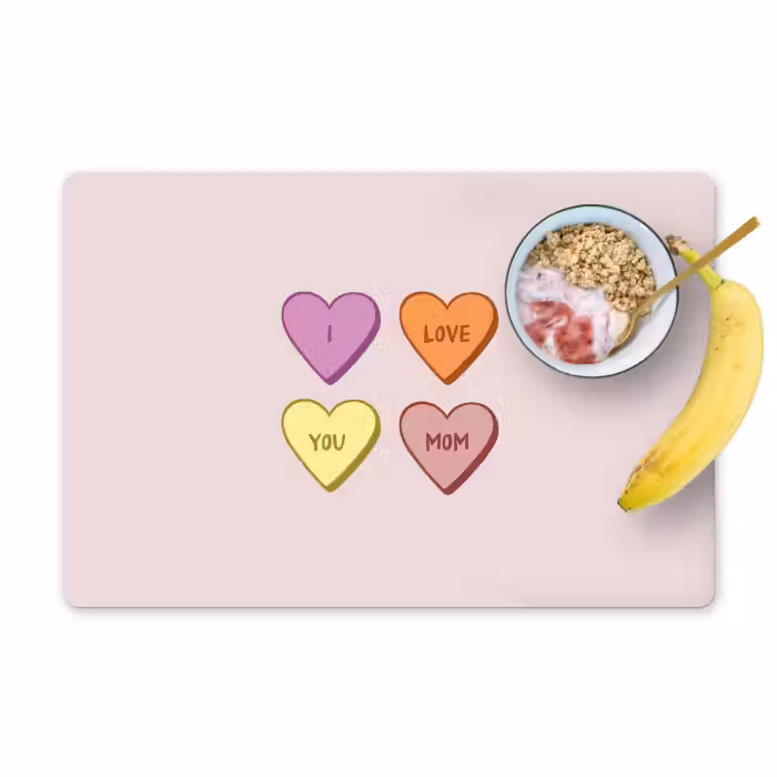 Salvamanteles - Corazones - Pastel - Amor - Madre