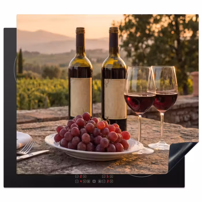 Protector de inducción - Vino - Copas - Uvas - Viñedo