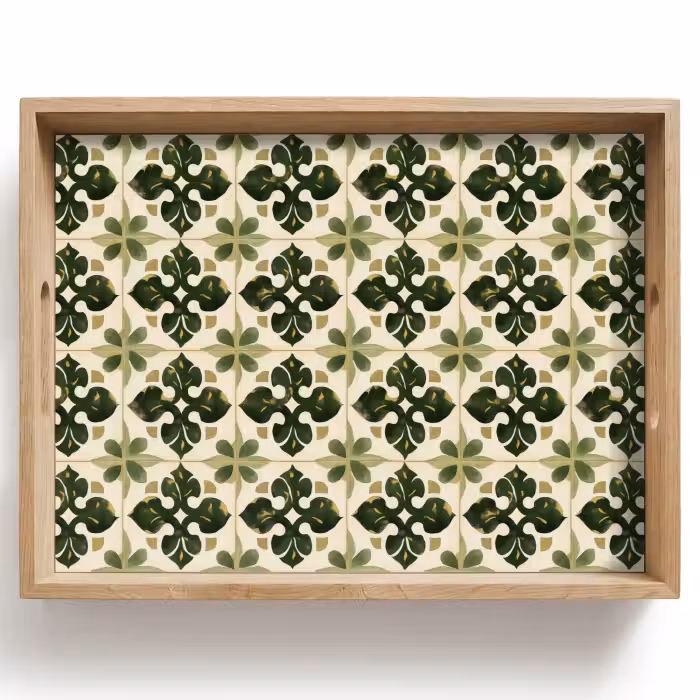 Bandeja - Patrón - Azulejos - Verde